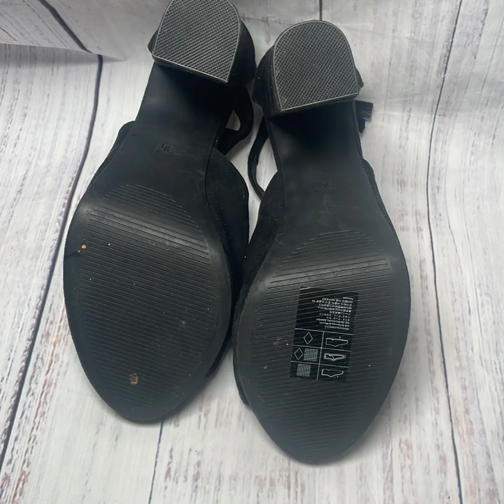 H&M Black Block Heel Sandals